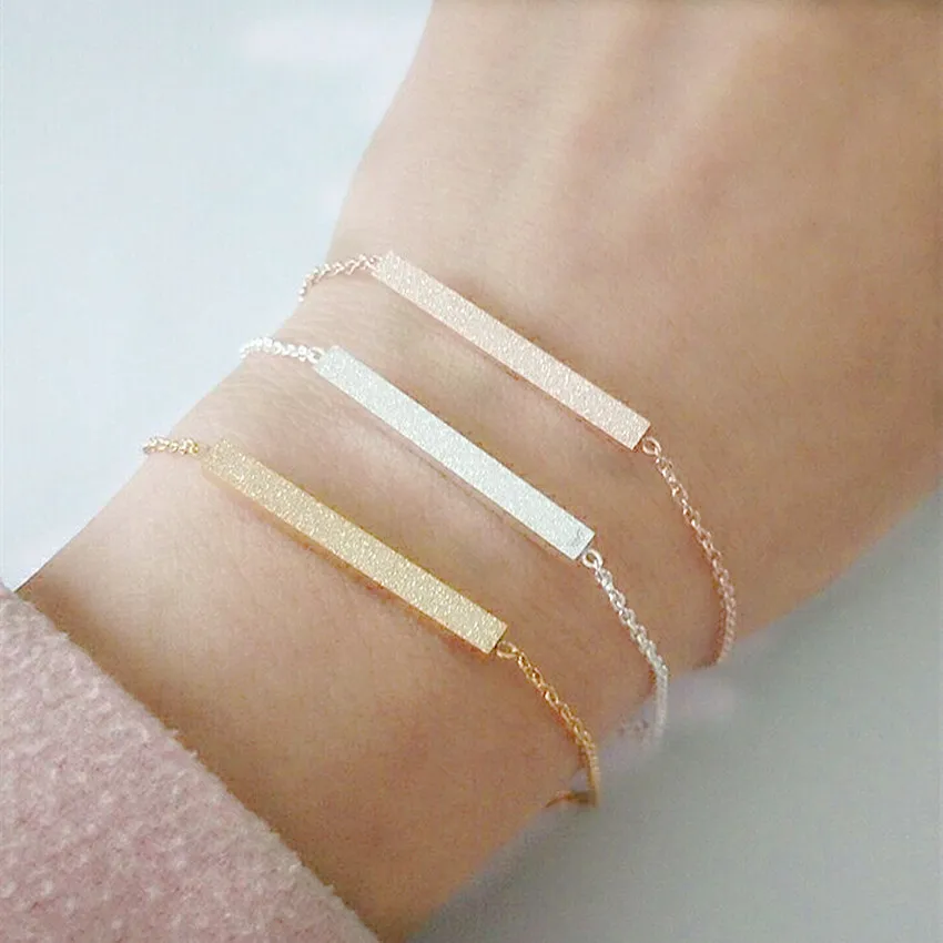Цвета: золотистый серебристый Цвет крошечные бар Браслеты и браслет для друга