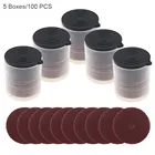 100 шт.лот мини-круглая наждачная бумага, полировальная пластина, листы песка, отрезные колеса, шлифовальный диск для электрических шлифовальных аксессуаров