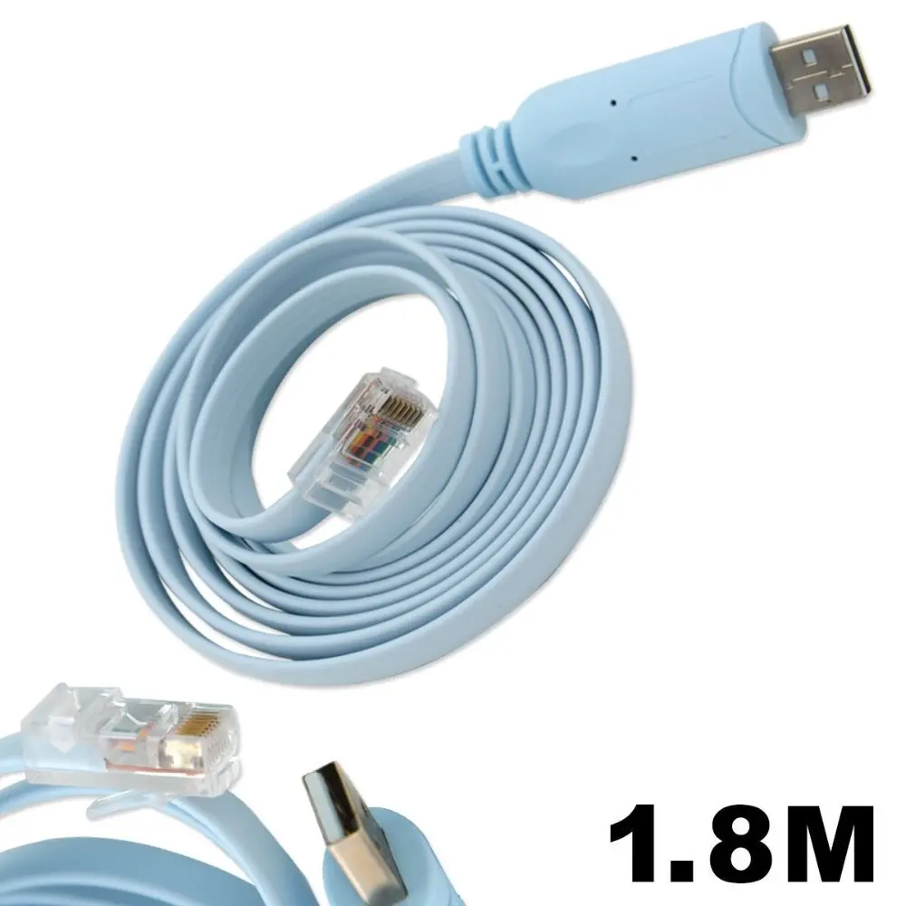 FTDI USB RS232 Serial COM port to RJ45 Male Console Cable Rollover for Cisco Routers 1.8m | Компьютеры и офис