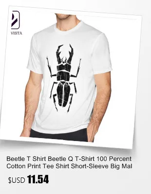 Футболка Beetle, черная, красная, летняя, плюс размер, футболка, потрясающая, 100 хлопок, короткий рукав, мужская, с принтом, футболка