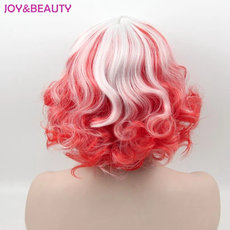 Парик для косплея JOY & BEAUTY 20 см термостойкие синтетические волосы белые синие
