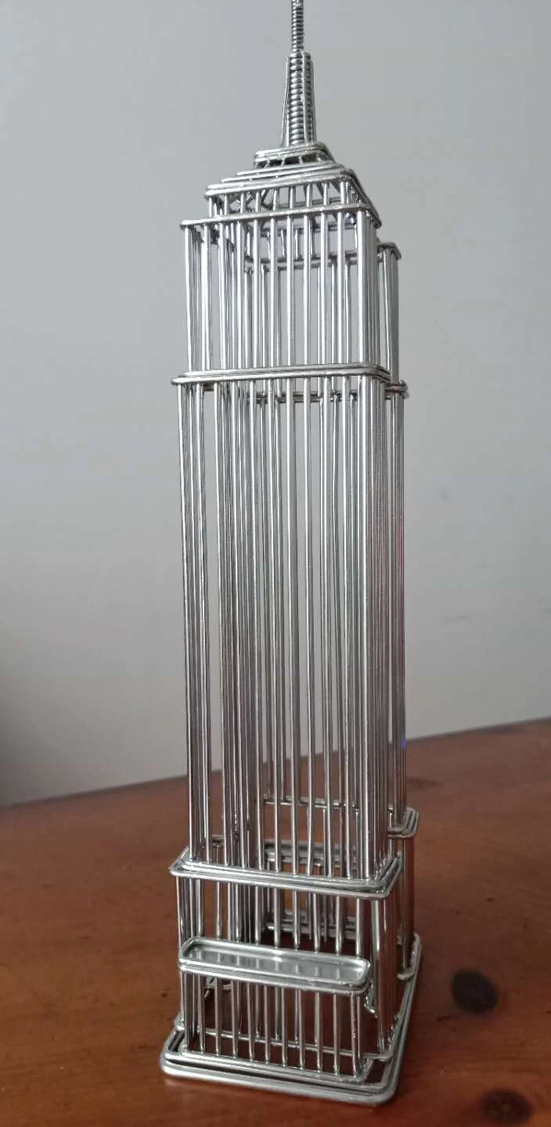Steel Wire Model Doodles Destinations Empire State Building Architecture Replica Statue Card Holder and Award