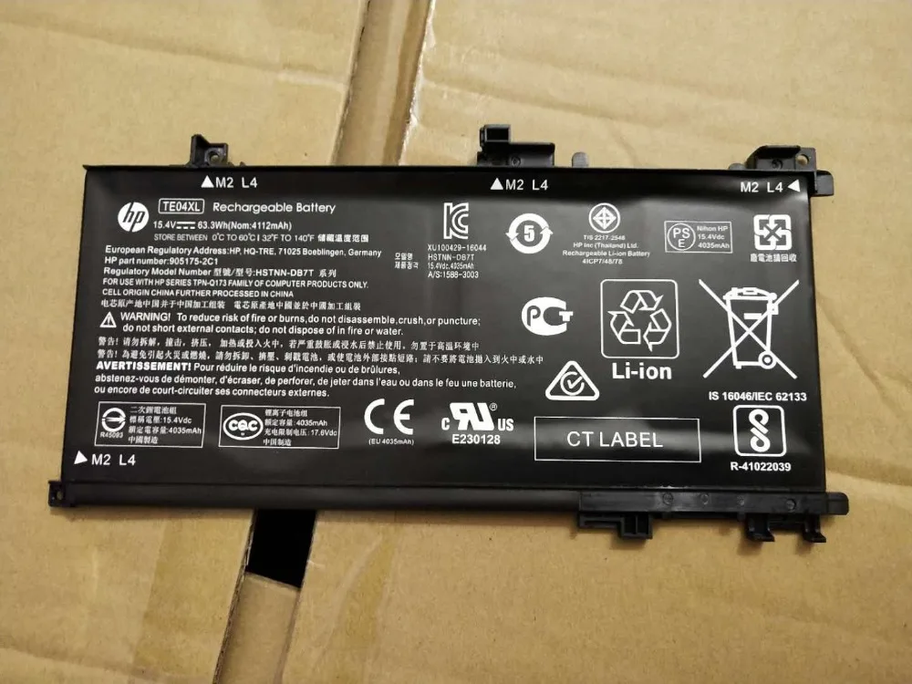 

New genuine Battery for HP Omen 15-AX200 Pavilion 15-BC TE04XL 905175-271 905175-2C1 905277-855 HSTNN-UB7A HSTNN-DB7T 63.3WH