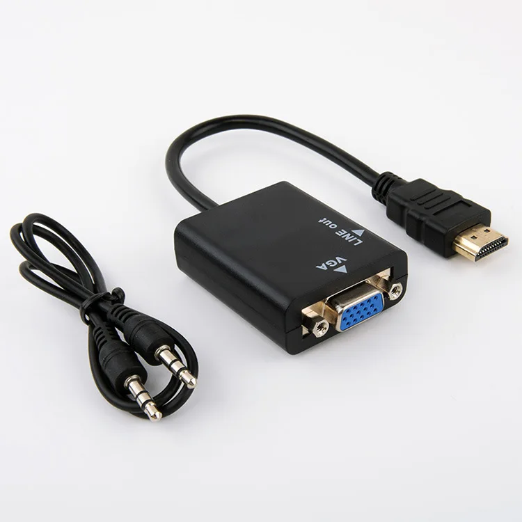 HDMI в VGA адаптер конвертер кабель с аудио Поддержка HD 1080P для ПК ноутбука 0321|Кабели