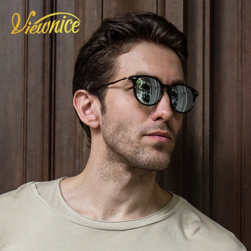 Viewnice Luxury Fashion Ladies Sunglasses Men Goggle Acetate Frame High quality polishing Driving Sun Glasses Polaroid lens 211L |