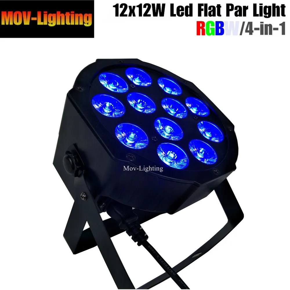 12 шт./Лот 12x12 Вт RGBW 4 в 1 LED di Lusso 8 Canali Led Flat Par dj dmx|Эффект освещения сцены| |