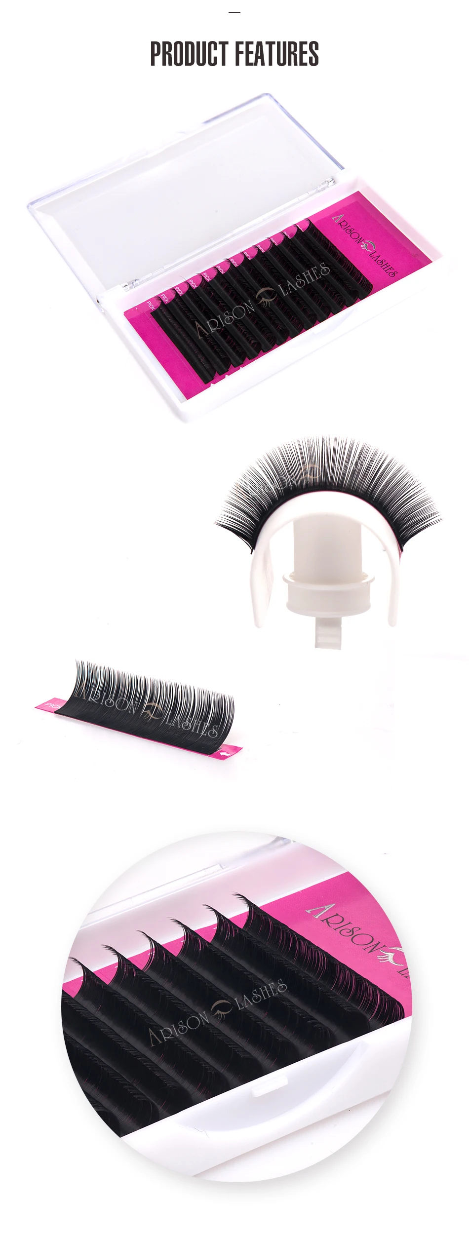 Arison lash дизайн 1 чехол все размеры C D B J curl для наращивания ресниц