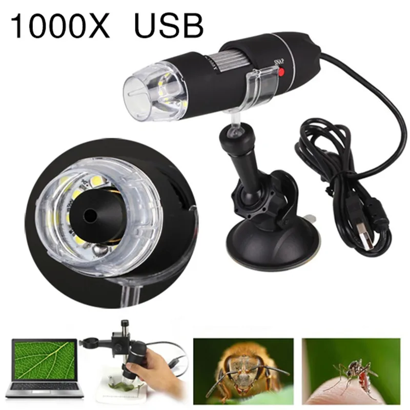 Мегапиксель USB микроскоп 1000X8 светодио дный светодиодный цифровой камера для