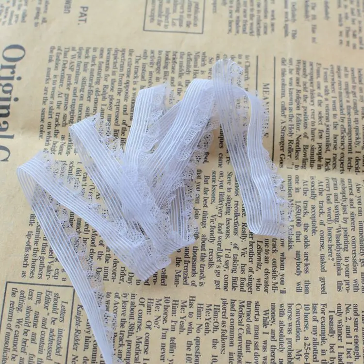 30 meter/lot 1cm 0.39&quot width light purple stretch elastic ruffled mesh tapes lace trim ribbon G23Q266P1218G | Дом и сад