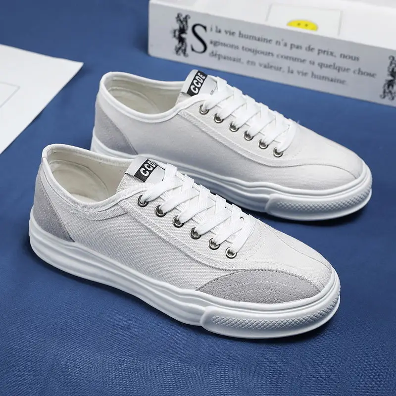 

Fashion New Style Men Canvas Shoes Round Toe Gray Couple Sneakers Lovers Flat Canvas Shoes Low Top Spring Shoes Free Shipping