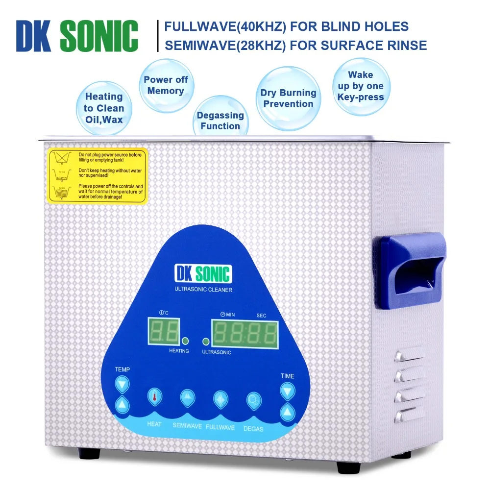Цифровой DK SONIC 3.2L Ультра звуковой пистолет Очиститель Degas нагрев нержавеющая
