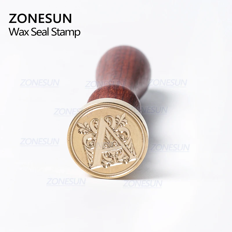 ZONESUN Письмо Конверт уплотнение воск медь печать штамп искусство декоративное уплотнение воск печать штамп деревянная ручка свадебный пост подарки