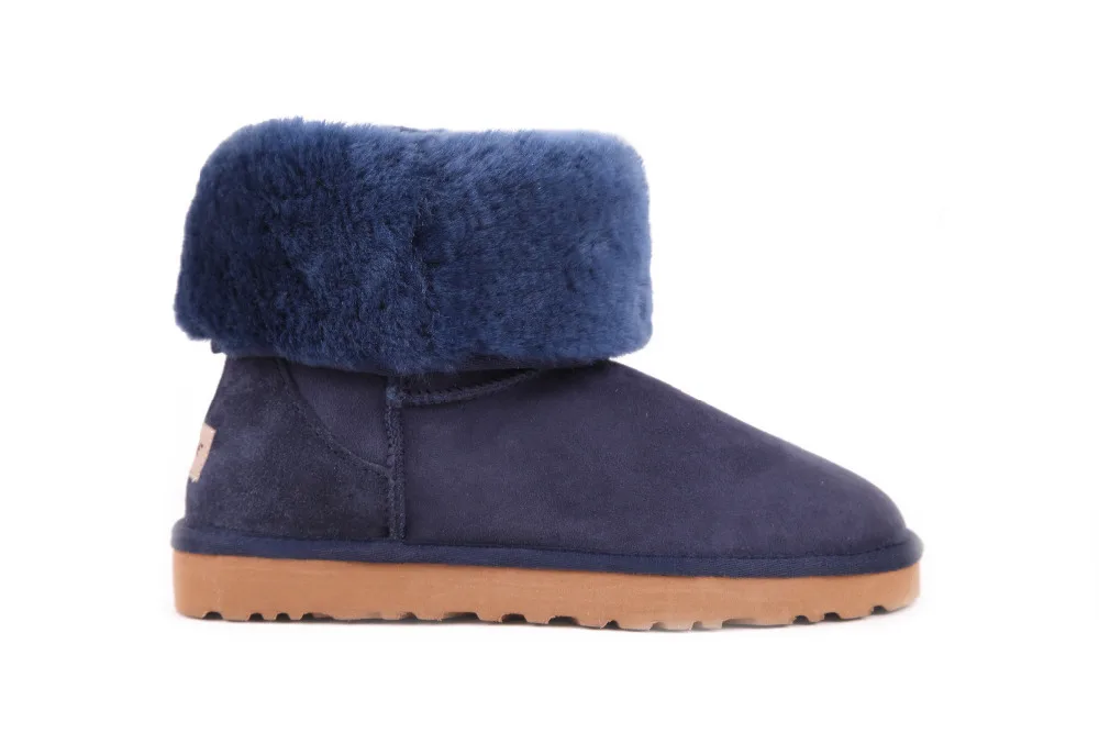 Новейшая модель Роскошные зимние ботинки Женская обувь на плоской подошве