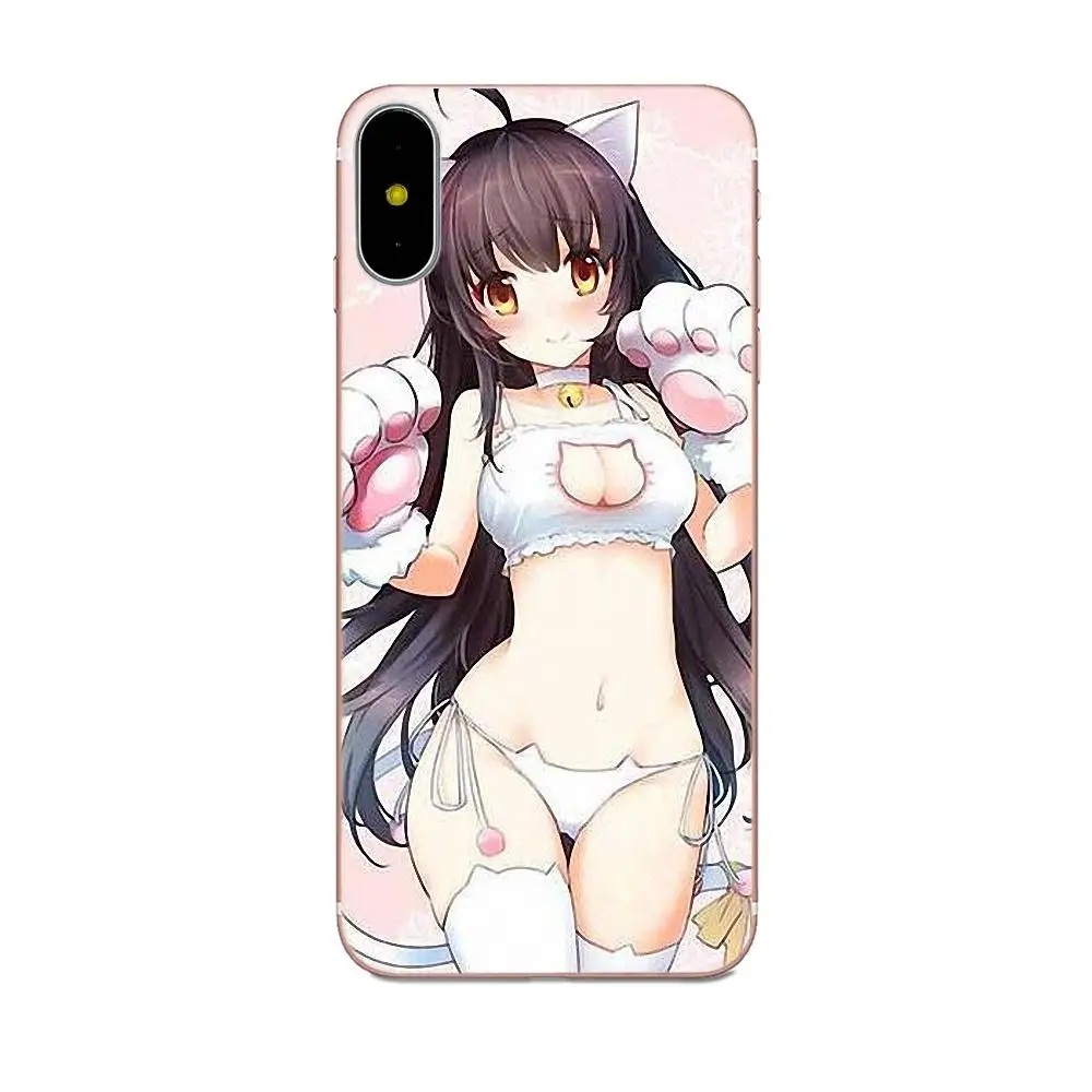 Супер сексуальная аниме-девушка для Apple iPhone X XS Max XR 4 4S 5 5C 5S SE 6 6S 7 8 Plus Мягкий ТПУ