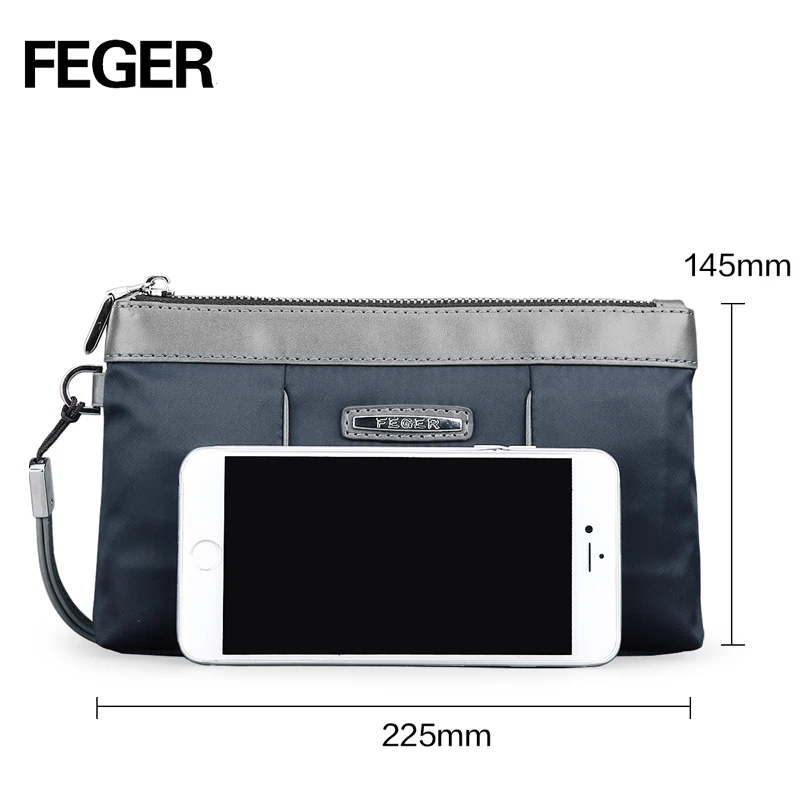 Мужской клатч мужской кошелек на молнии карман для телефона нейлоновый ткань