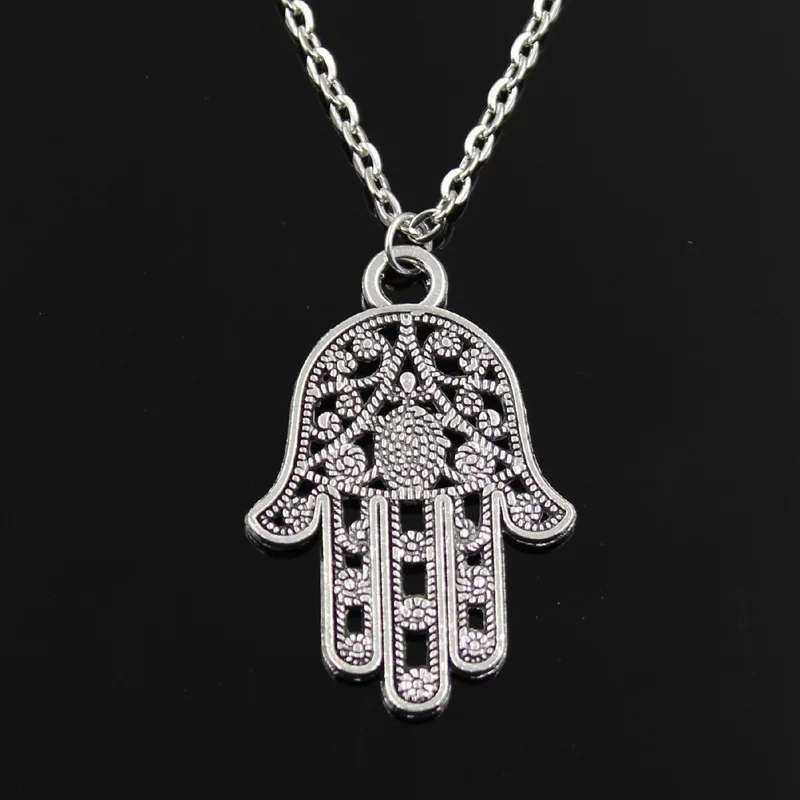 Женское короткое ожерелье с длинной цепочкой Hamsa простое классическое