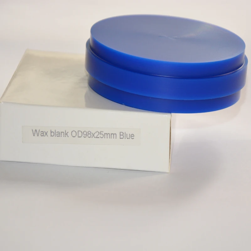 

6 pcs OD98*22/25/28/30mm Blue Dental Carving Wax Blank Wieland CAD/CAM System for Making Wax Mold Teeth Crowns & Bridges
