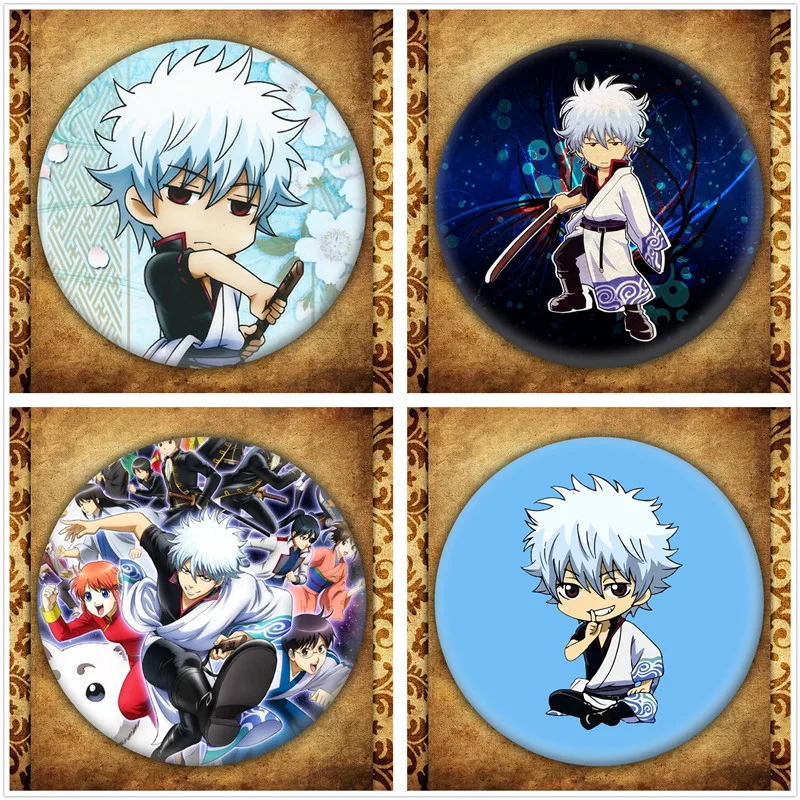 Обувь для костюмированной вечеринки по японскому аниме Gintama бейдж с дисплеем