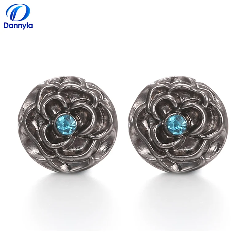Beautiful Flower 12mm Snap Jewelry Fit Button Earring LSSN12MM21 | Украшения и аксессуары