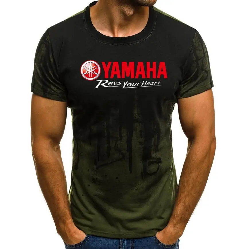 2018 Brand Summer New YAMAHA Motorcycle t shirt Men Short-sleeve Cotton Kawasaki T-Shirts akrapovic honda Suzuki shirts | Мужская одежда