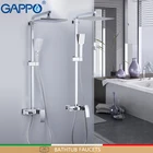 Смеситель для душа GAPPO, латунный набор для ванной комнаты, массажная насадка для душа, крепление на стену
