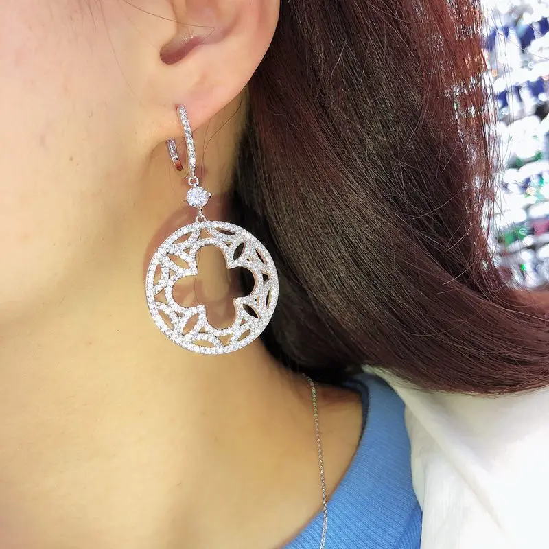 Серьги GAOLA из фианита высокого качества с прозрачными цветами модные украшения |