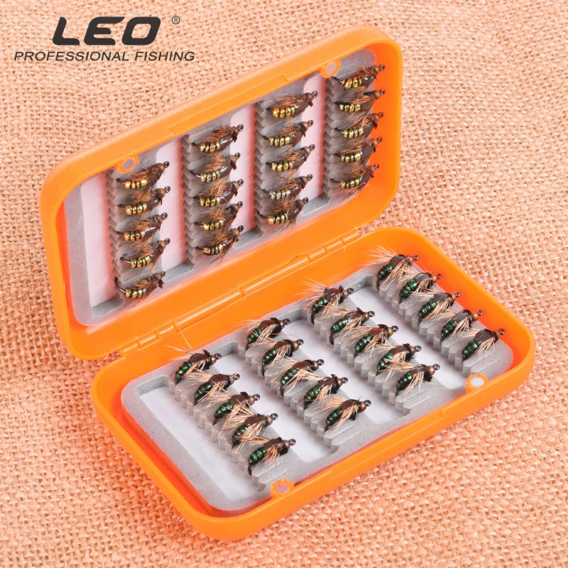 40 шт./кор. набор приманки для ловли нахлыстом комаров мухи искусственные