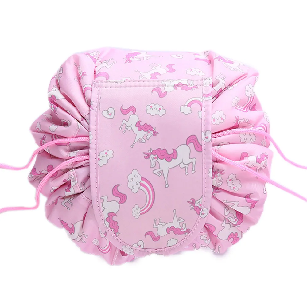 Принтовый дизайн косметичка Drawstring макияж Чехол Для женщин для путешествий