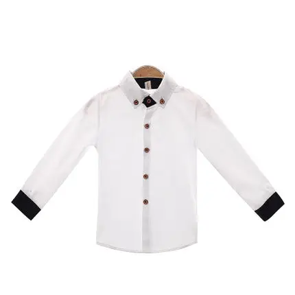 WHITE SHIRT ONLY Свадебный костюм для мальчиков с цветочным принтом, детский деловой Блейзер, брюки с жилеткой, галстук, 4 предмета, смокинг, школьные вечерние костюмы для детей, джентльменов - Цвет: WHITE SHIRT ONLY