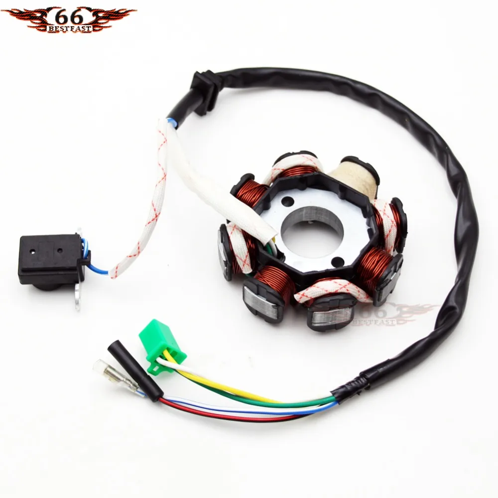 Статор 8 Катушек GY6 125 куб. См 150cc Скутер ATV GO KART ROKETA TAOTAO BMX COOSTER SUNL JCL Новый |