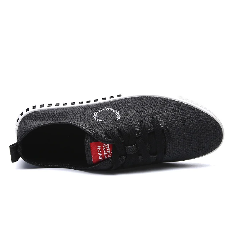 2018 Spring Summer Canvas Shoes Men Sneakers Low Top Linen Black White Beige Mens Casual Male Brand Fashion | Обувь