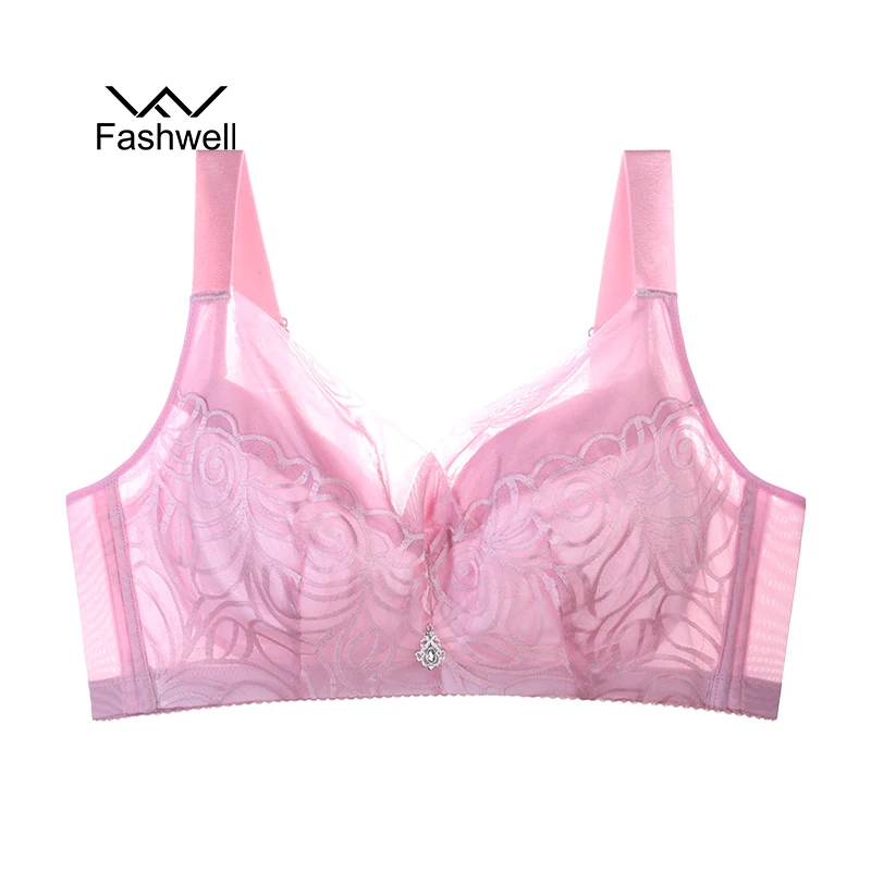 Fashwell Push up Large Cup bras Big Size Lace Women Underwear Full Coverage Comfortable Bra for | Женская одежда