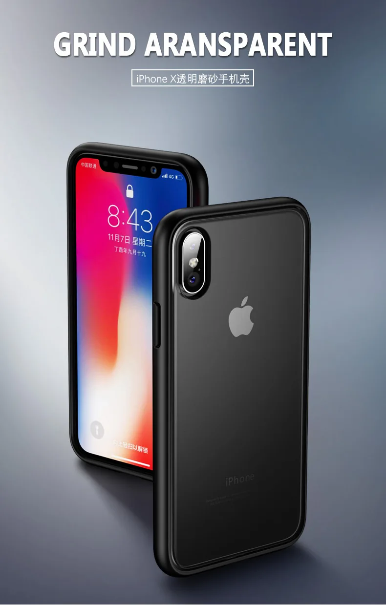 Противоударный чехол для iPhone XR, мягкий прозрачный из ТПУ, прозрачная задняя крышка для iPhone XS Max 7 8 Plus, чехол, тонкий матовый чехол