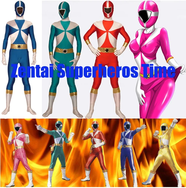 Kyuukyuu Sentai Gogo V Rangers спасательные костюмы со скоростью света спандекс лайкра полный