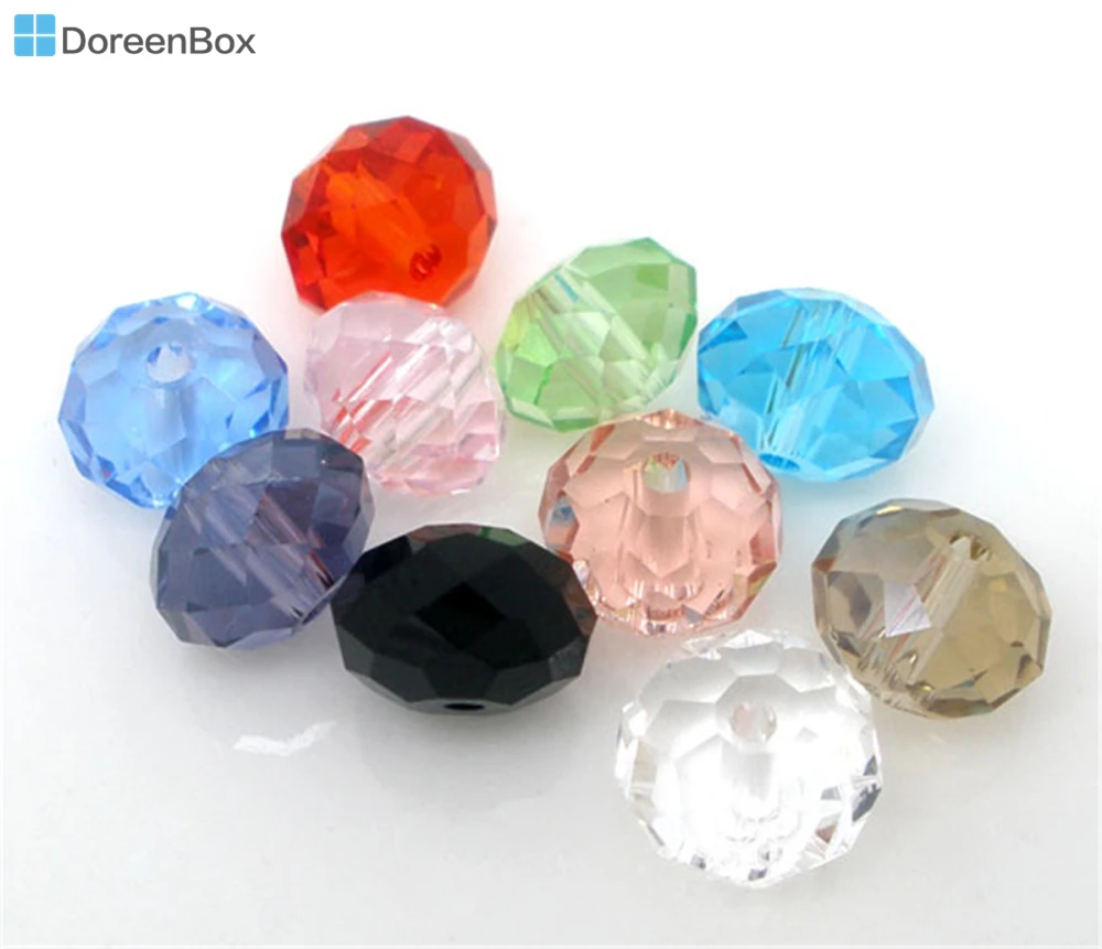 Doreen Box hot 100 смешанные кристаллические кварцевые круглые бусины 5040 8 мм (B04880)|rondelle