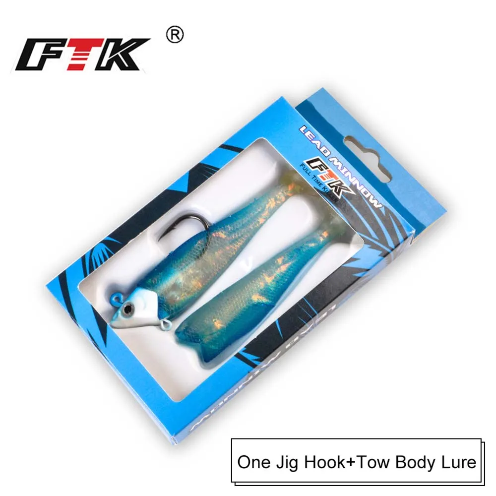 FTK свинцовая головка, мягкие рыболовные приманки, 4 цвета, 45 г/55 г, Pesca, острый крючок, приманка из мягкой рыбы для рыбалки на озере, приманка для окуня