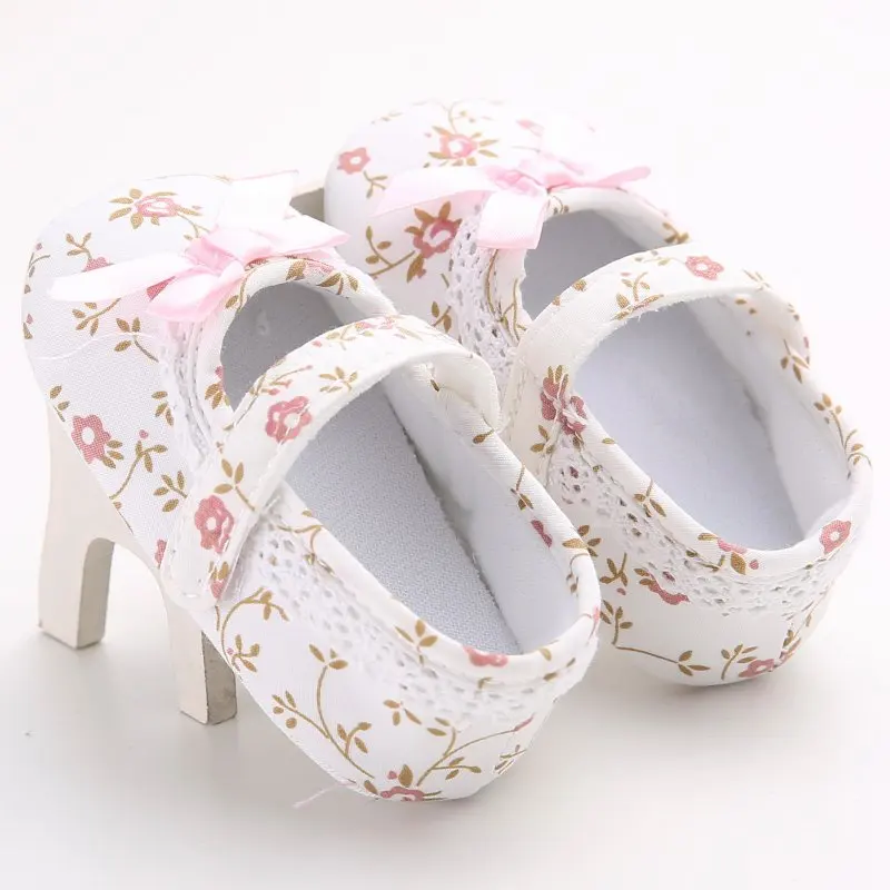 

Newborn Girls Baby Toddler Crib Floral Soft Soled Anti-Slip Shoes Infant Princess Shoes First Walkers