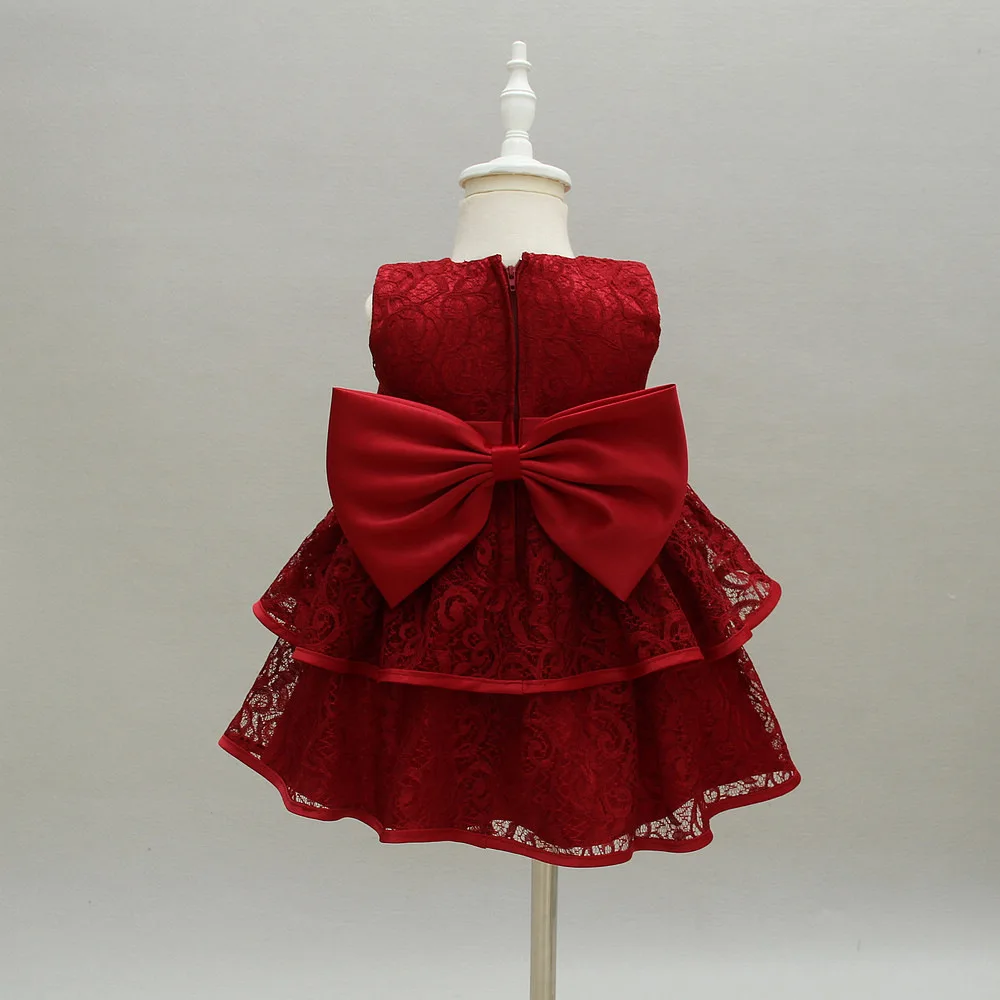 Cute Baby Girls Dresses With Bow 2018 Brand Lace Dress For Girl Ball Gown Children's Birthday Clothes Kids Princess | Детская одежда
