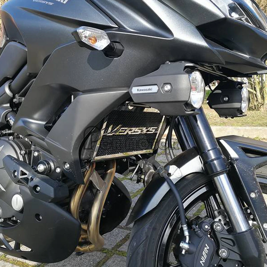 Логотип &quotVERSYS&quot для Kawasaki VERSYS 650 2015 2016 2017 цельный черный мотоциклетный радиатор