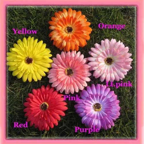 Бесплатная доставка! 6 цветов на ваш выбор заколка для волос с цветком маргаритки