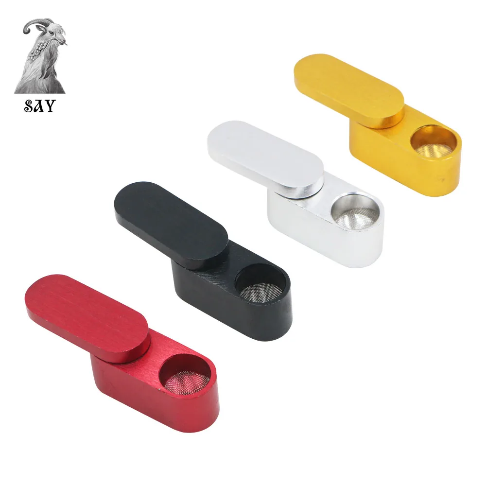 

SY 1PC Portable Mini Smoking Pipes Metal Tobacco Pipes For Hookah Shisha Smoking Filter Random Color Send