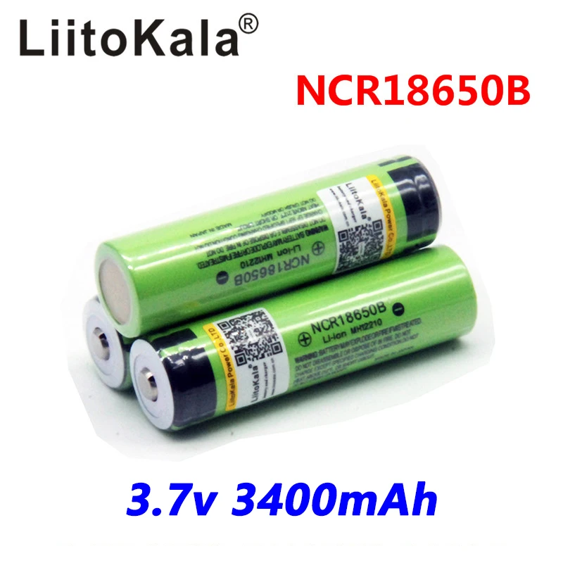 Литий-ионный перезаряжаемый аккумулятор liitokala 18650 3400 мАч 3 7 в NCR18650B для фонарика