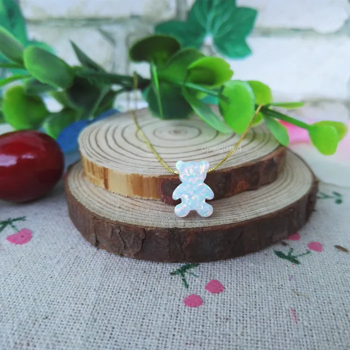 1 шт. Новое поступление подвеска с искусственным медведем опалом искусственное