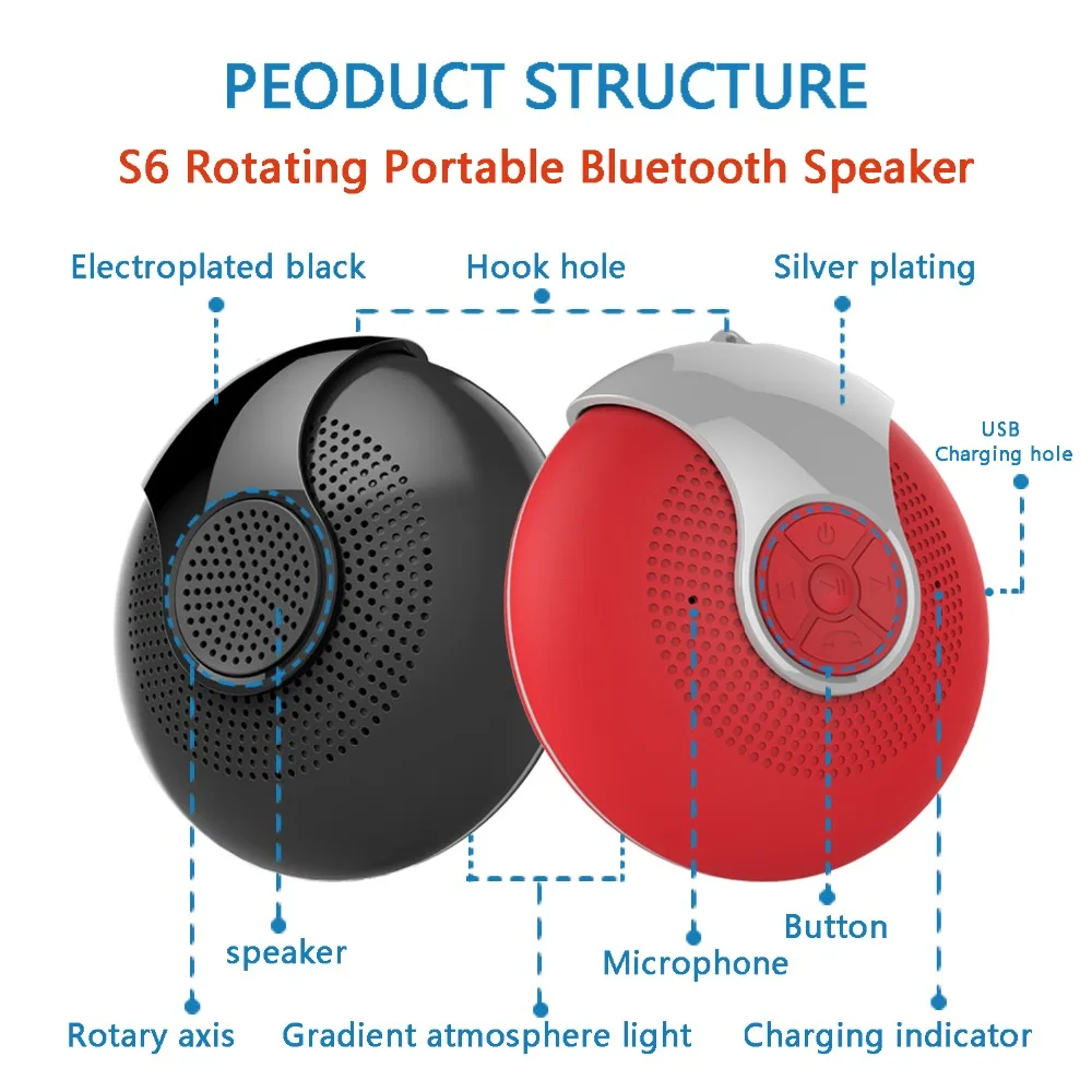 Мини беспроводной динамик Bluetooth 4 2 стерео портативные колонки Встроенный