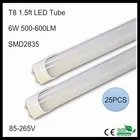 25 шт.лот Светодиодная трубка T8 300 мм 4 Вт 450 мм 6 Вт 85-265 в двухсторонняя Светодиодная лампа 2835SMD лампы и освещение Холодный белыйтеплый белый