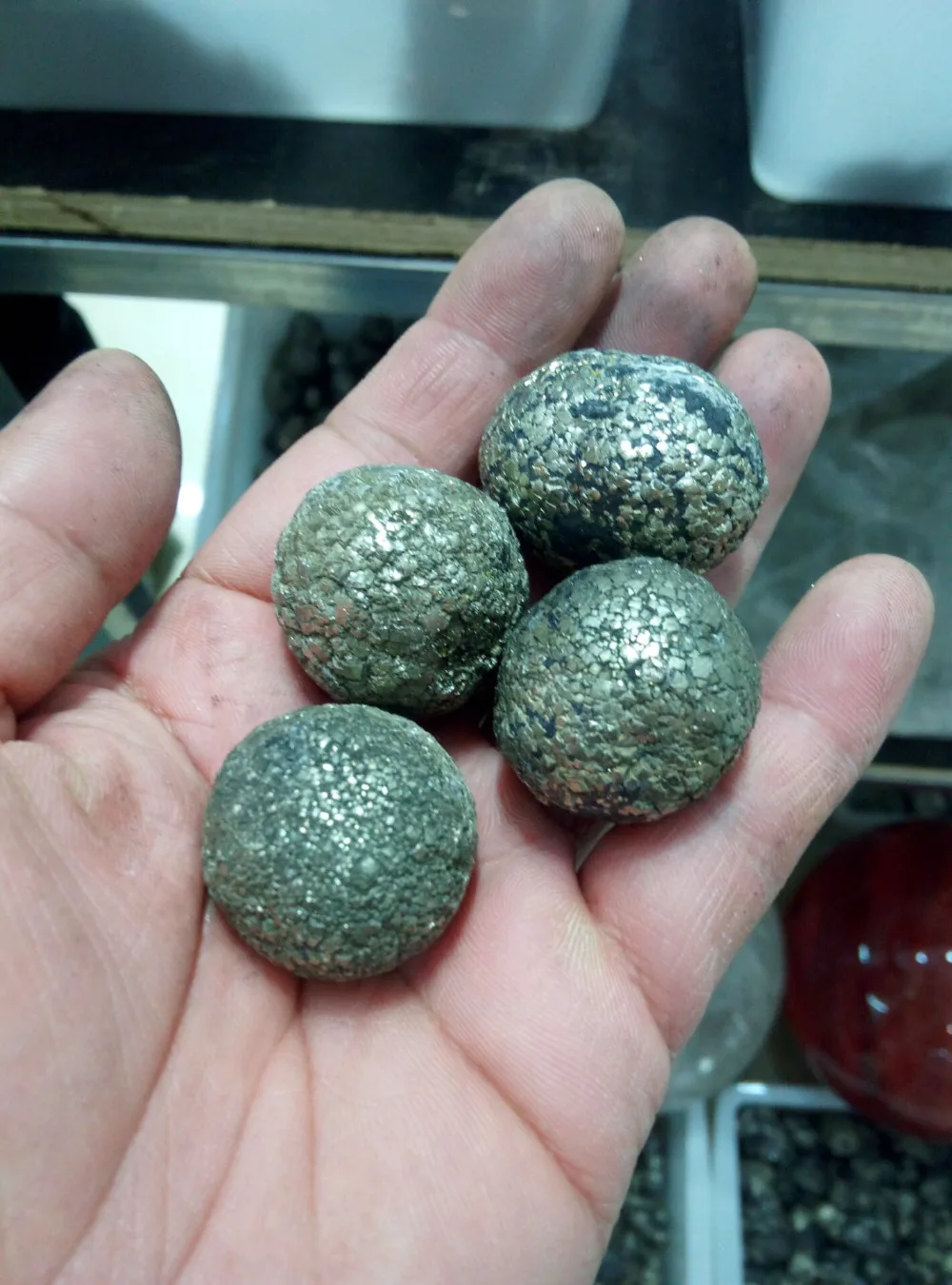 

70-80g Pure Ball-shape Golden Yellow PYRITE Crystal Mineral Specimen