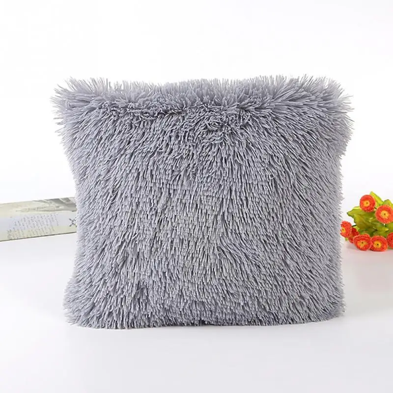 Фото 43*43CM Soft Cushion Cover Home Decor Plush Pillow Case Fur Waist Throw For Car Coffee 12 colors Дом и сад 43*43CM Soft Cushion Cover Home Decor Plush Pillow Case Fur Waist Throw For Car Coffee 12 colors Дом и сад