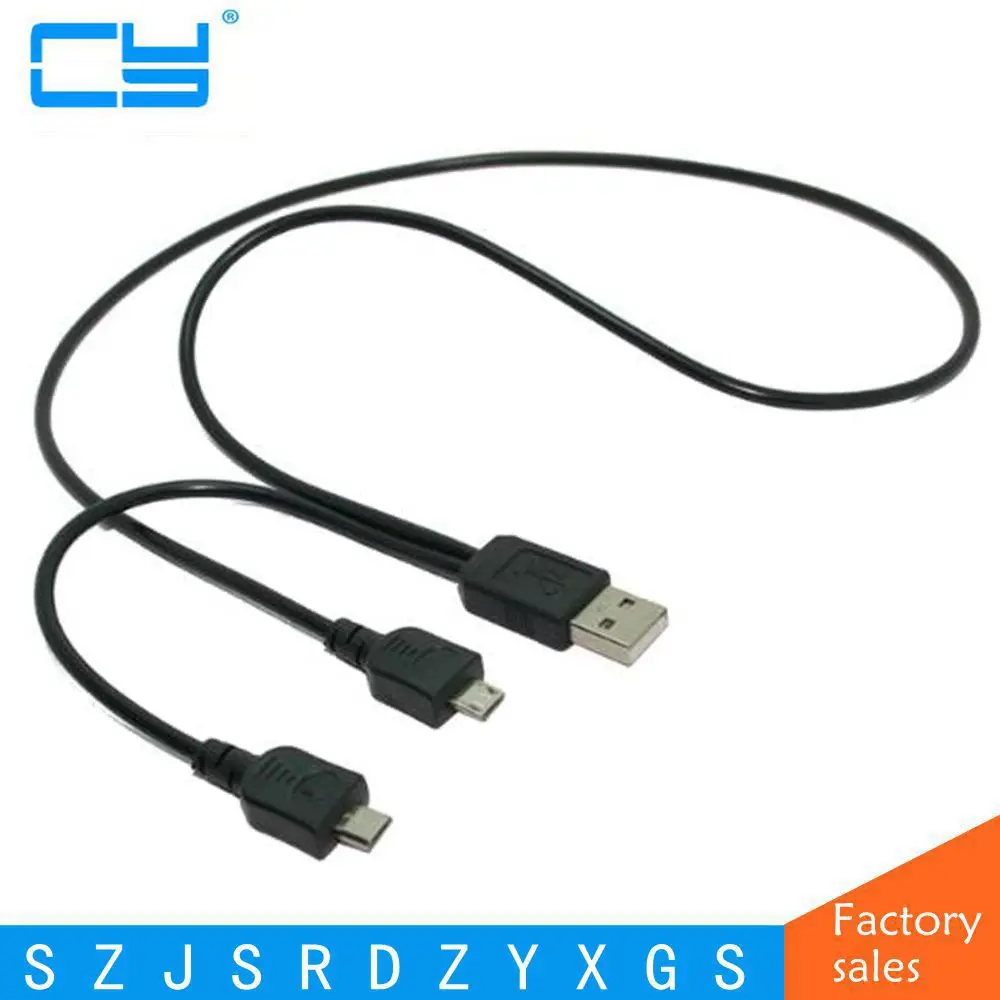 USB 2 в 1 кабель от до микро двойная вилка для зарядки данных HTC Samsung универсальные