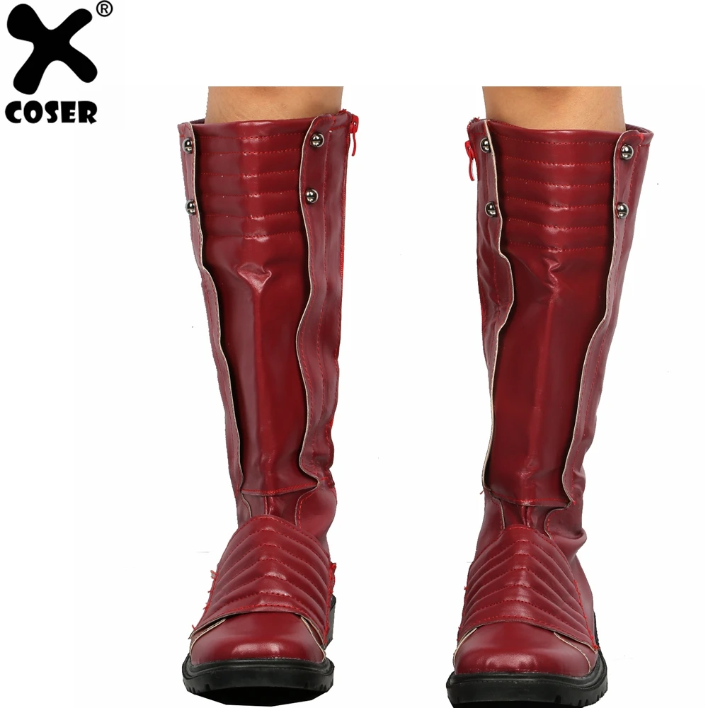 XCOSER The Flash/сезон 2 Jay Garrick красные ботинки из искусственной кожи для