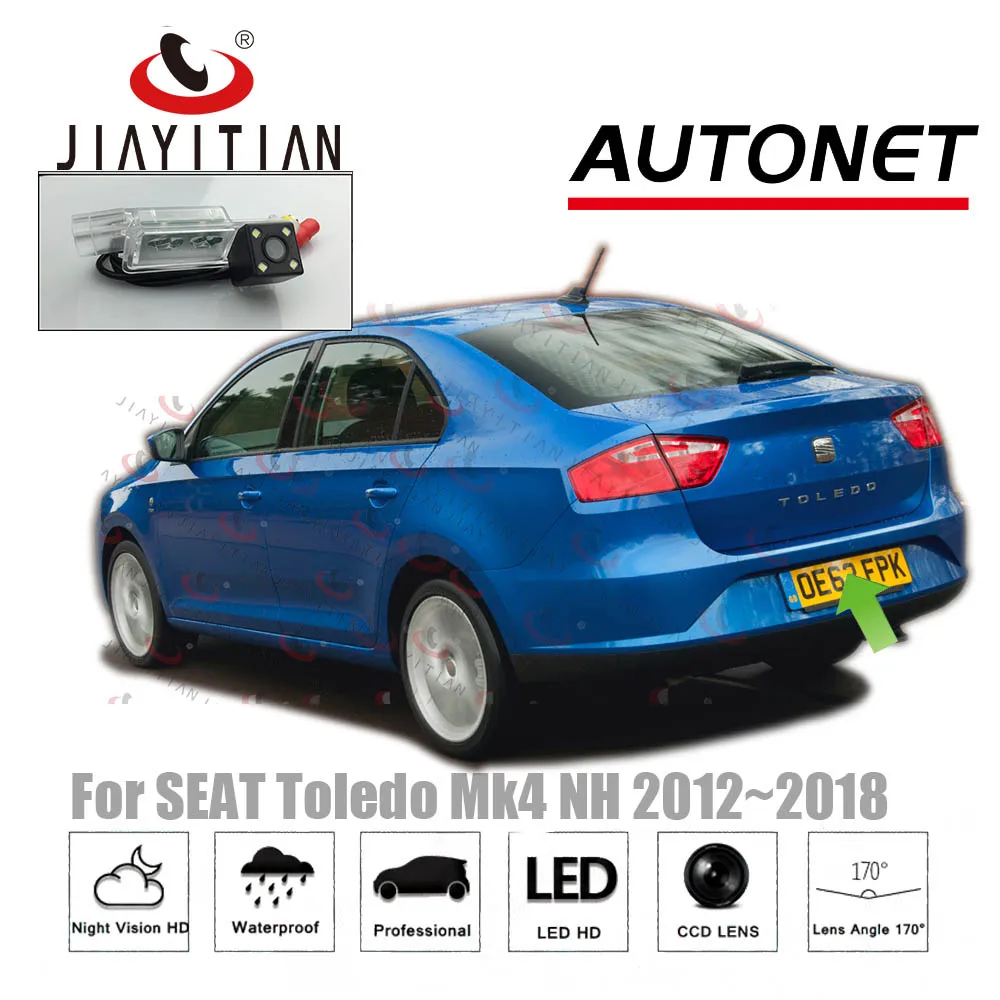 JIAYITIAN Rear View Camera for SEAT Toledo Mk4 (NH) 2011~2018 CCD Night Vision backup camera license plate Camera Reverse Camera